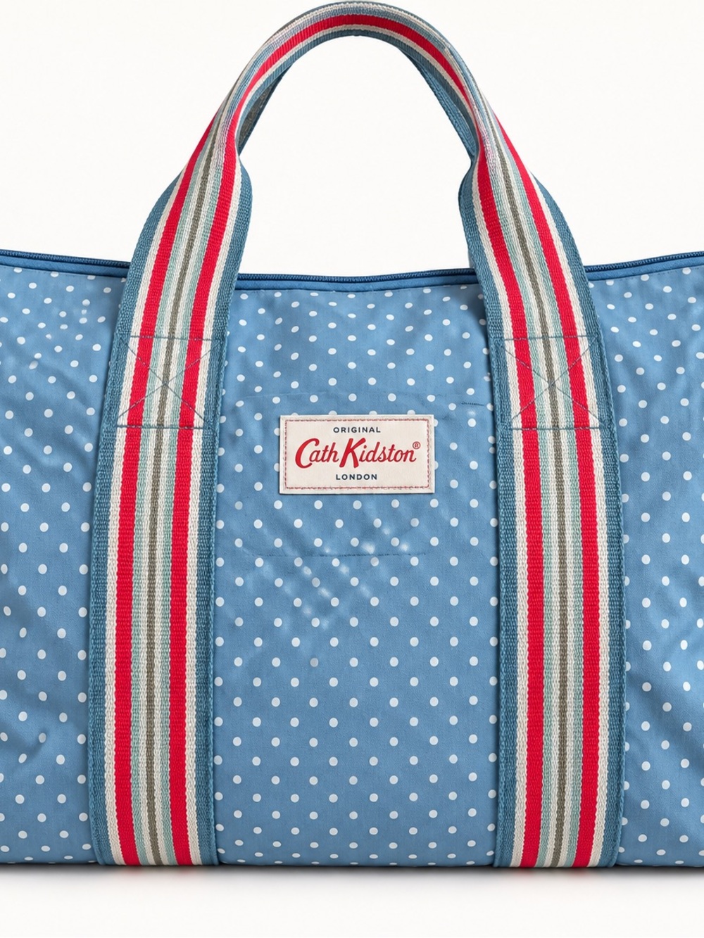Cath Kidston London Blue Polka Dot Large Tote Shoulder Bag
